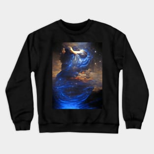 Blue Galaxy Scorching Art Style Crewneck Sweatshirt
